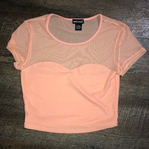 Wet Seal Coral Crop Top